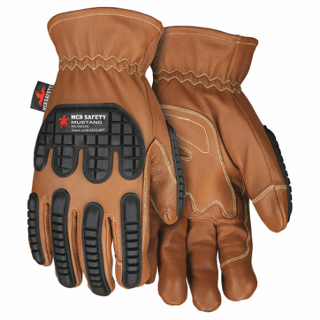 MCR SAFETY MU3634KXXL Leather Gloves, Size 2XL, Double Palm, Goatskin, Drivers Glove, ANSI Cut Level A4, 1 Pair | CT2QVR 60HR46