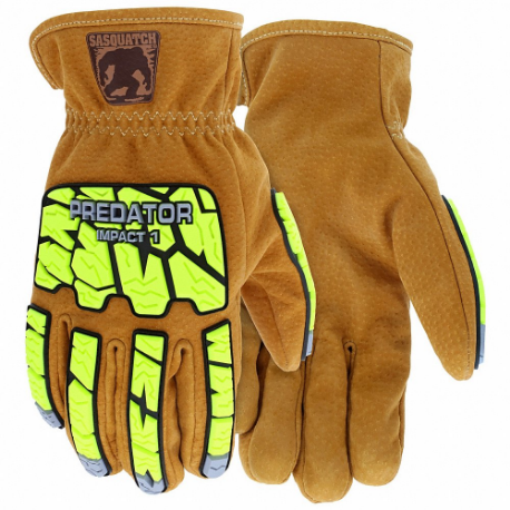 MCR SAFETY PD3430XXXL Leather Gloves, 3XL, Drivers Glove, Sasquatch Leather, Premium, Full, Brown, 1 Pair | CT2QWR 801C18