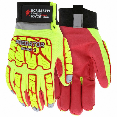 MCR SAFETY PD4903XXL Mechanics Gloves, Size 2XL, Mechanics Glove, Synthetic Leather, ANSI Cut Level A5, 1 Pair | CT2RML 793ZR9
