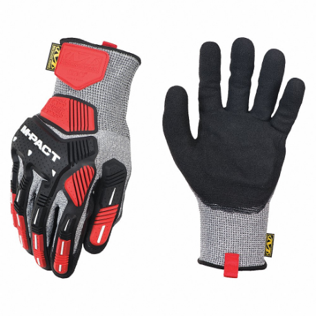 MECHANIX KHD-CR-009 Coated Glove, M, Full Finger, ANSI Impact Level 1, Knit Cuff, KHD-CR, 1 Pair | CT2UDQ 567P49