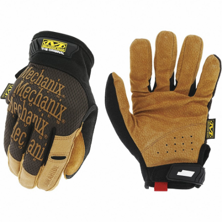 MECHANIX LMG-75-012 Mechanics Gloves, Size 2XL, Mechanics Glove, Full Finger, Pigskin, Brown, 1 Pair | CT2UPN 464F30