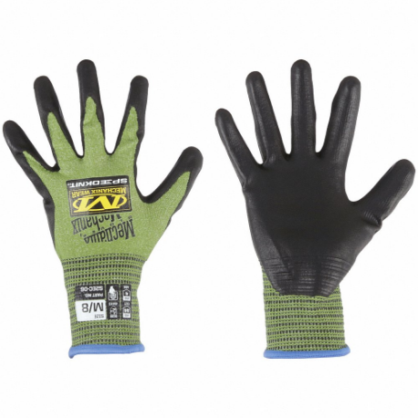 MECHANIX S2EC-06-007 Knit Gloves, Size S, ANSI Cut Level A4, Palm, Dipped, Water-Based Polyurethane, 1 Pair | CT2ULL 61DE87