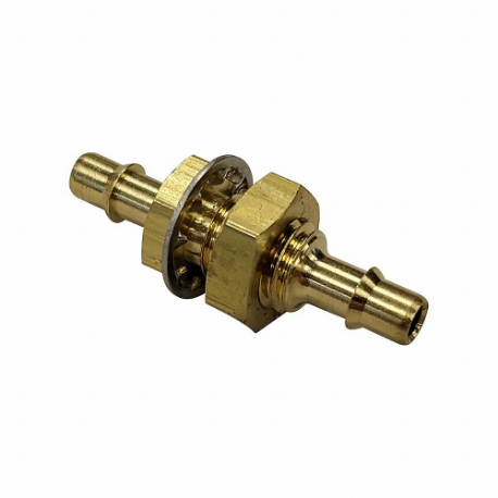 MEM CO 1/2BK8 Barb Fitting, Brass, Barbed X Barbed, 1 19/32 Inch Overall Length | CT2XCR 792C33