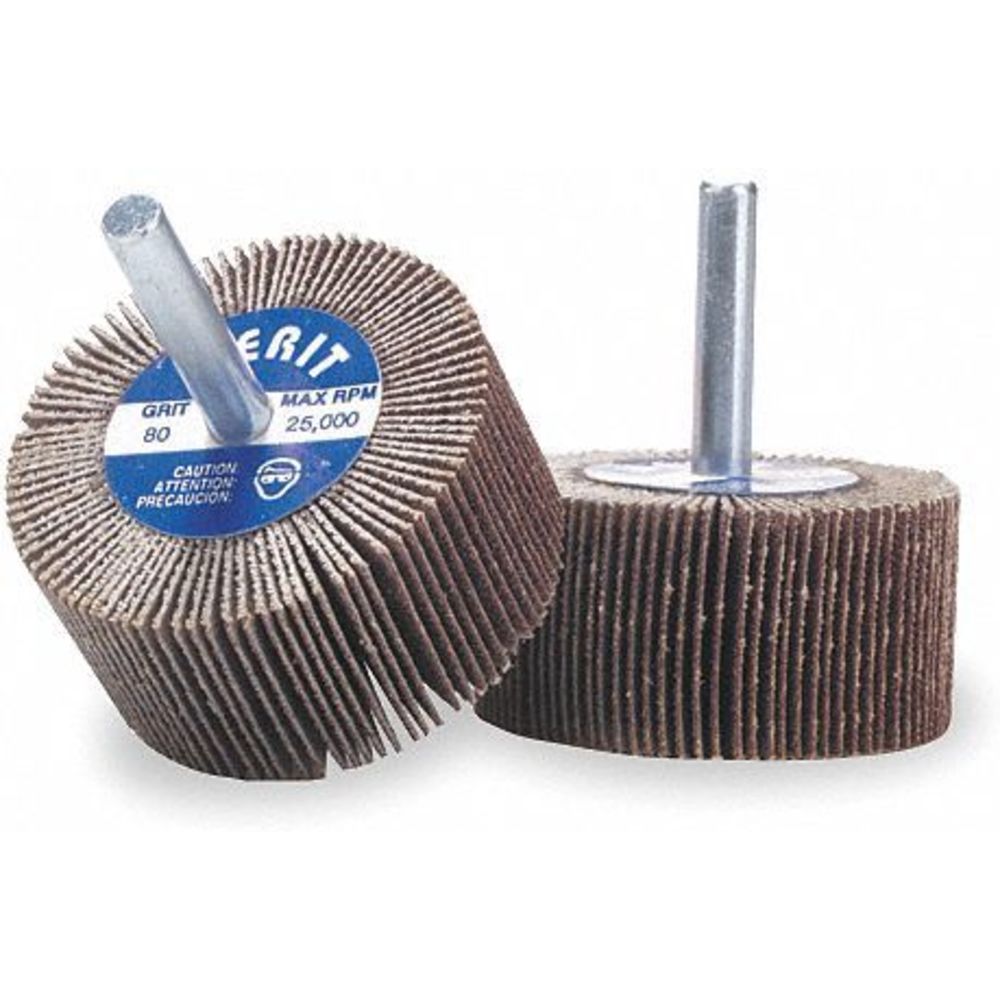 MERIT 08834131822 Coated Aluminium Oxide Mounted Flap Wheel, Straight Shank Type, 3/8 Inch Dia. | CD2KHK 3RB97