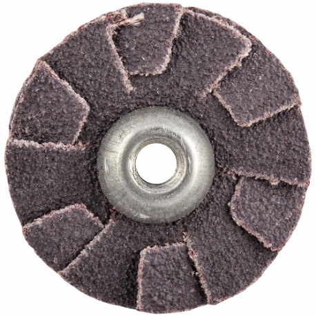 MERIT 08834184224 Overlap Slotted Disc, 1 Inch Dia, Eyelet, Aluminum Oxide, 100 Grit, X Wt Cotton, R228 | CT2ZQW 804KW8