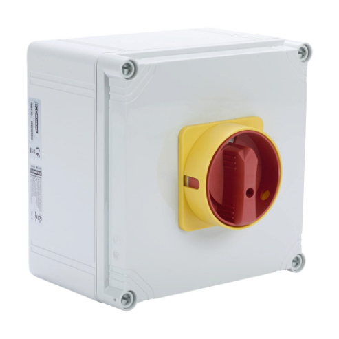 Rotary Enclosed Disconnect Switch, Load Break Capable, 3-Pole, 600 VAC, 125A, 5Ka Sccr