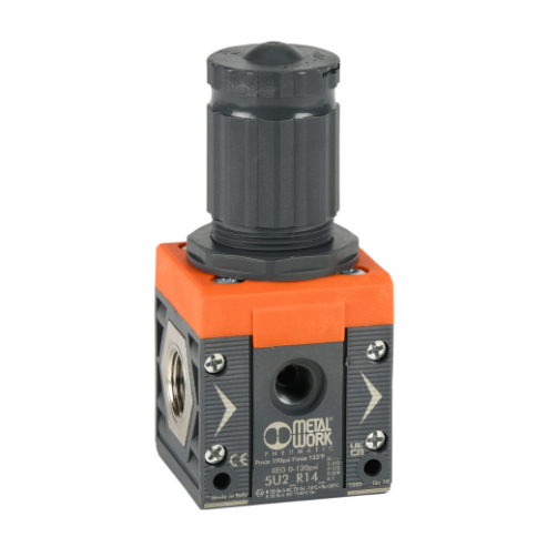 METAL WORK 5U24R144 Pneumatic Regulator, 1/2 Inch Female Npt Inlet, 1/2 Inch Female Npt Outlet | CV7XEQ
