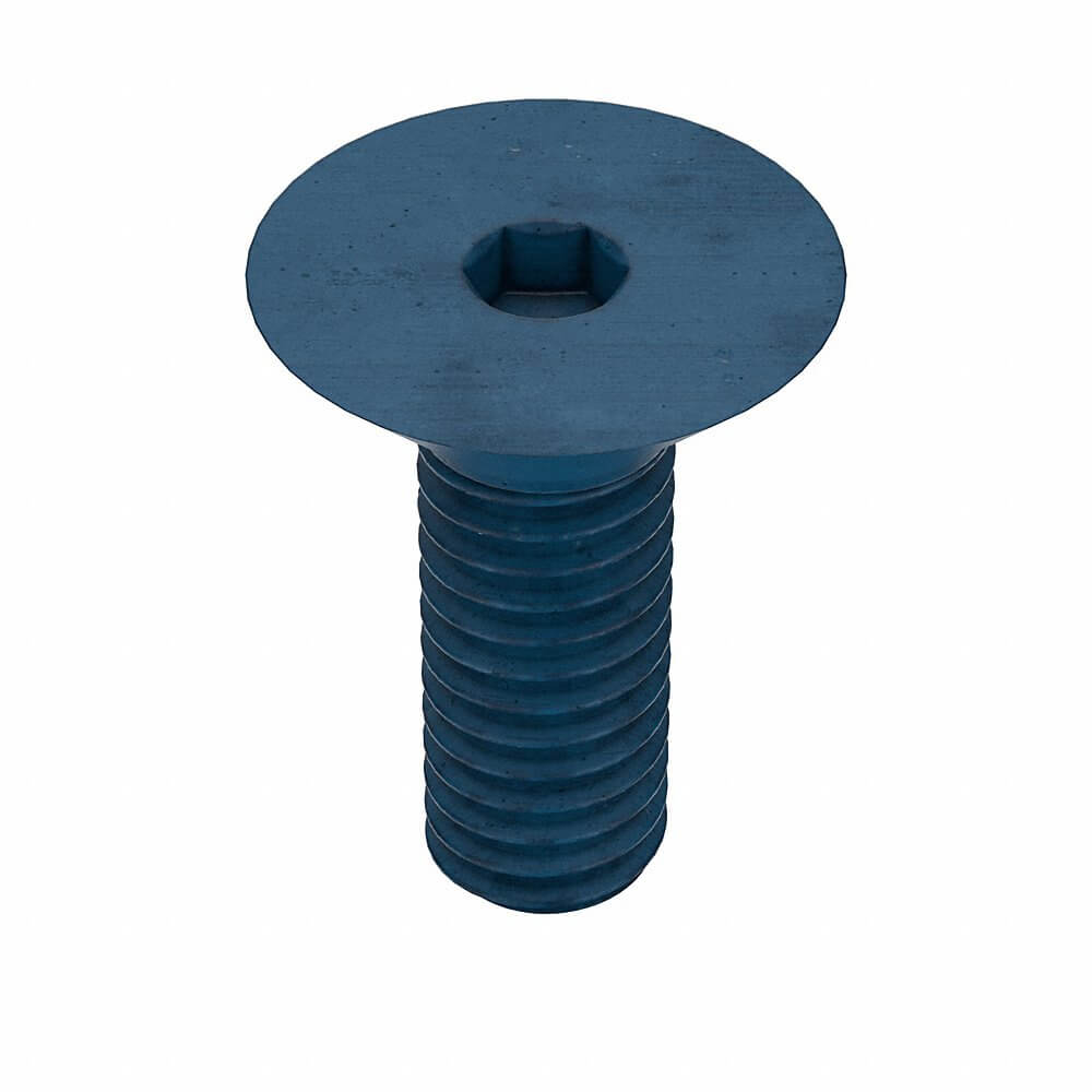 METRIC BLUE UST187457 Socket Cap Screw, Flat, M4 x 0.70 Thread Size, 12 Inch Length, 25Pk | AE7JLX 5YMN7