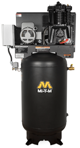 MI-T-M ACS-23105-80V Electric Air Compressor, 18 Cfm, 860 rpm, 5 HP, 230 V, 1 Phase, 23 A | CV6YZF
