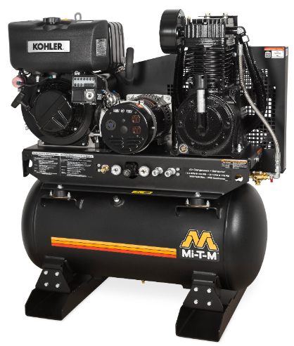 Air Compressor/Generator Combination, Diesel, 30 Gallon, 9.1 HP, 16.4 Cfm, 3000 W