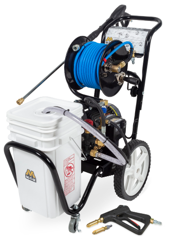 Pressure Washer Mister Combination, Cart Mount, 1400 Psi, 1.5 Gpm, 26 x 19 x 38 Inch Size