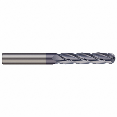 MICRO 100 BELM-250-4X Ball End Mill, 4 Flutes, 25 mm Milling Dia, 75 mm Length Of Cut, 150 mm Overall Length | CT3CYE 60NR77