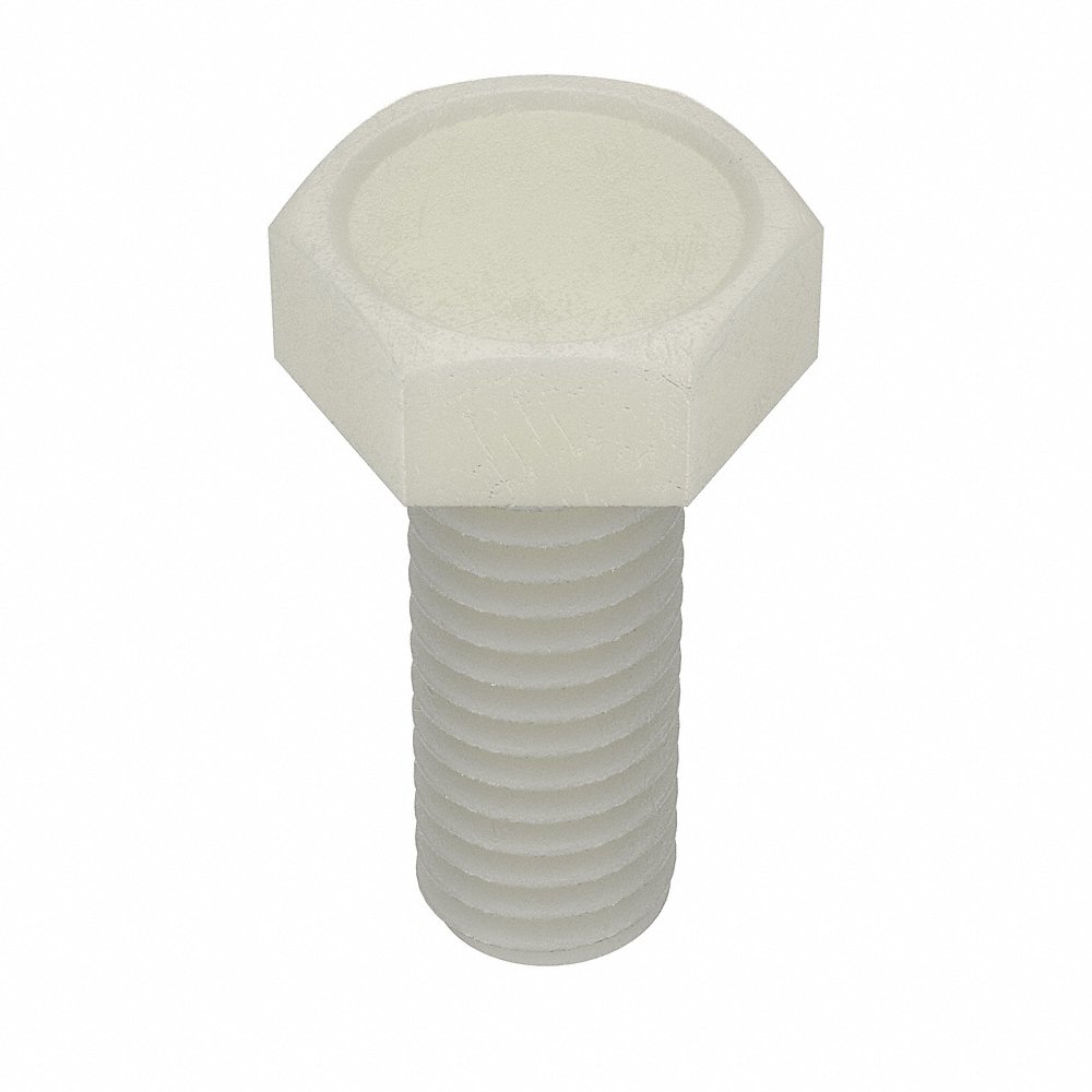 Machine Screw, 10-32 Thread Size, Nylon, 1/2 In Lg., Std, Hex Socket