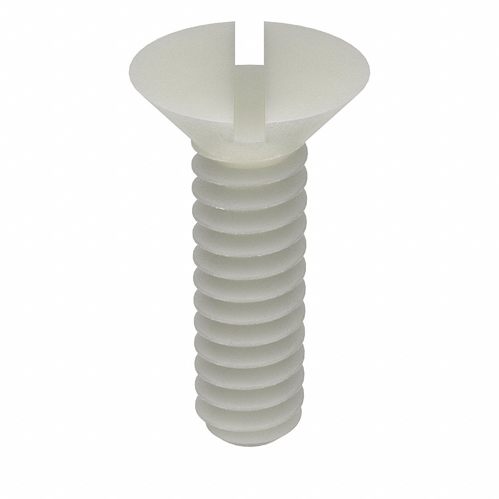 MICRO PLASTICS 020632A050 Machine Screw, Flat, 6-32 Thread Size, 1/2 Size, 50Pk | AD7CKV 4DJG5