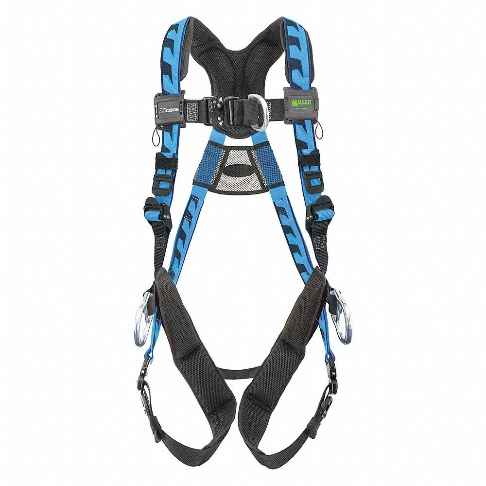 MILLER BY HONEYWELL AAF-QCDSMB Full Body Harness, Climbing/Positioning, Back/Chest/Hips, Aluminum, Leg/Shoulder | CJ2GGB 38TD20