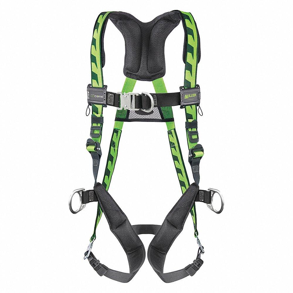 MILLER BY HONEYWELL ACF-QCDUG Full Body Harness, Climbing/Positioning, Back/Chest/Hips, Steel, Leg/Shoulder | CJ2GEY 38TD54