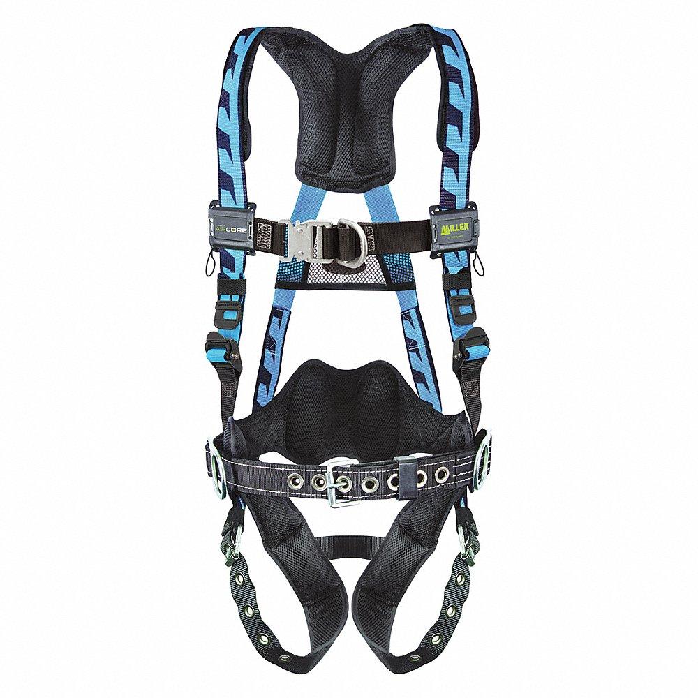 MILLER BY HONEYWELL ACF-TBBDPUB Full Body Harness, Climbing/Positioning, Back/Chest/Hips, With Belt, Steel, Tongue | CJ2GFB 38TD50