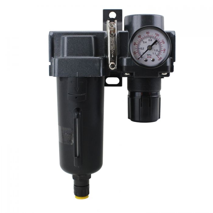 Air Filter Regulator, 1/2 Inch NPT, Metal Bowl