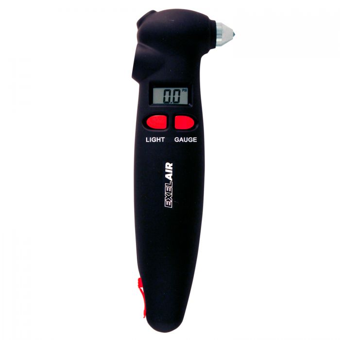 Digital Tire Pressure Gauge, Emergency Tool, 4-In-1, 100 Psi