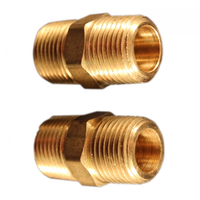 Hex Nipple, 3/8 x 3/8 Inch MNPT