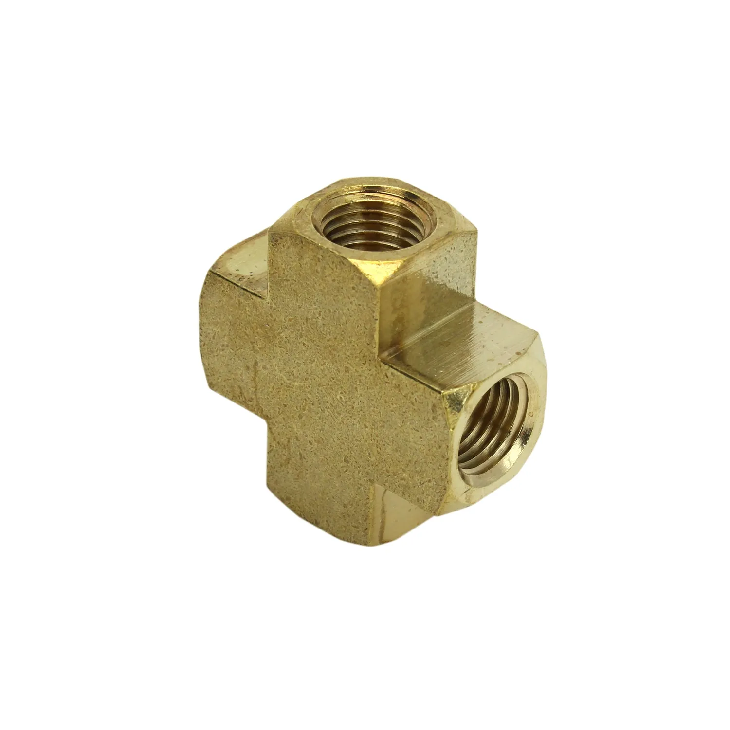 Brass Cross, 1/4 Inch FNPT