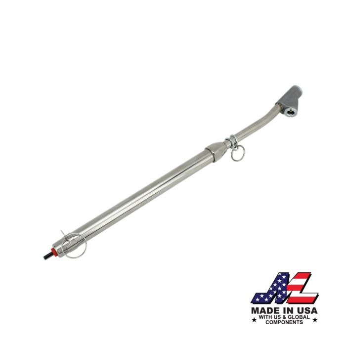 Tire Pressure Service Gauge, Bent Extended Dual Head Straight Foot Chuck