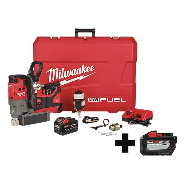 Magnetic Drill Kit, 690 RPM, 3 Batteries