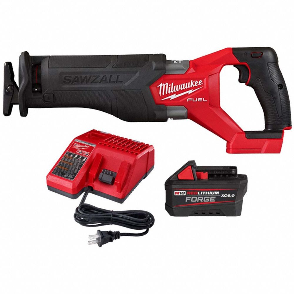Reciprocating Saw, 18 V, 1 1/4 Inch Stroke Length, 3000 Max Strokes per Minute, Straight