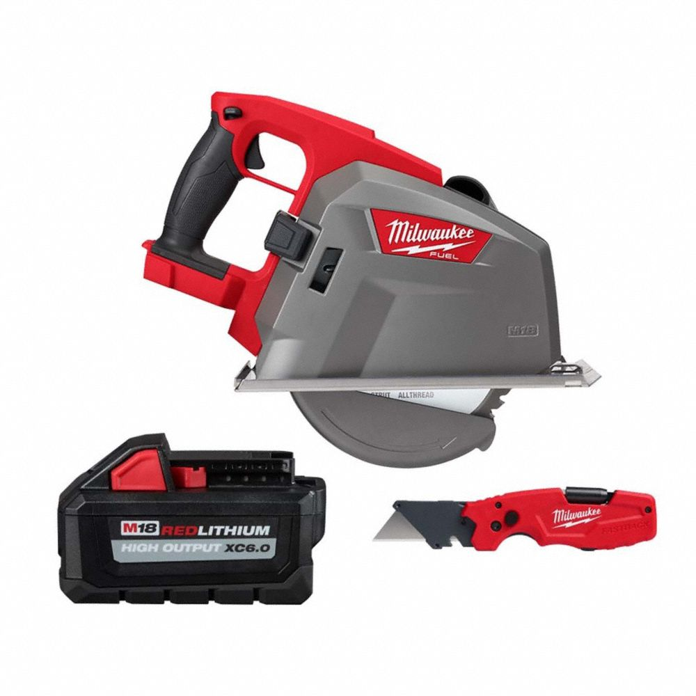 Circular Saw Kit, 8 Inch Blade Dia, Right, 2 9/16 Inch Max Cutting Dp at 0 Deg, 0 Deg