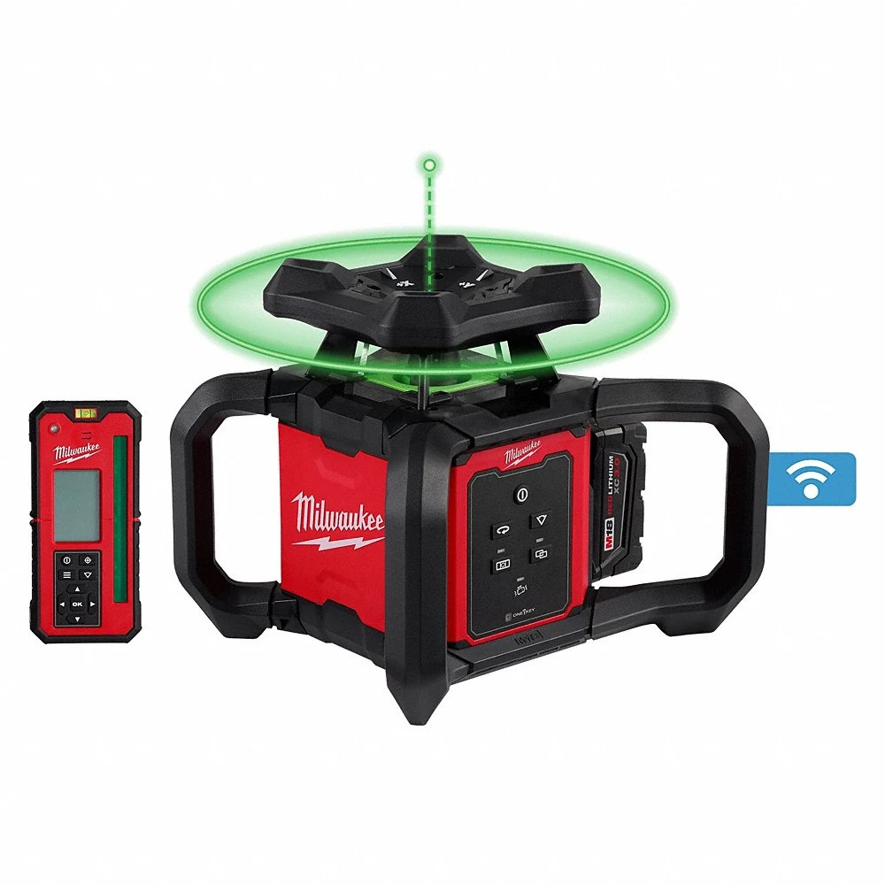 Laser Level Kit, 1000 ft Range, Green Beam, Horizontal/Vertical, 2 Dots