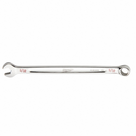 MILWAUKEE 45-96-9409 Combination Wrench, Chrome Vanadium Steel, Chrome, 9/32 Inch Head Size, 5 1/4 Inch Length | CT3HUY 60RJ50