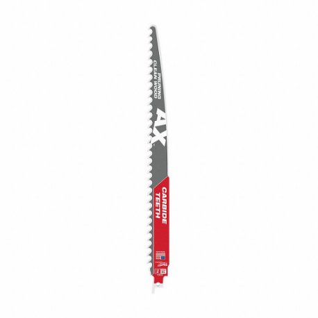 MILWAUKEE 48-00-5233 Reciprocating Saw Blade, 3 Teeth Per Inch, 12 Inch Blade Length, 1 Inch Height | CT3NFW 60RG50