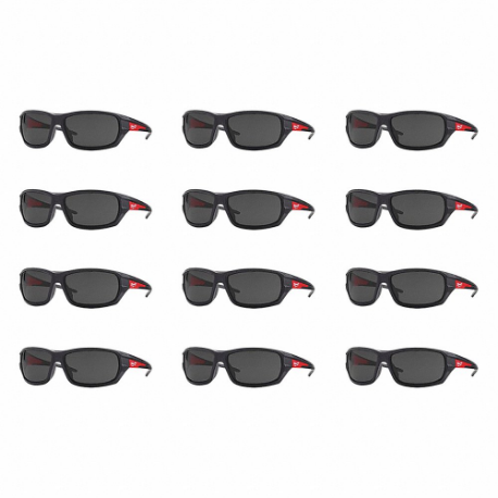 MILWAUKEE 48-73-2026X12 Safety Glasses, Gray Mirror, Poly Bag | CT3NLU 349EX0