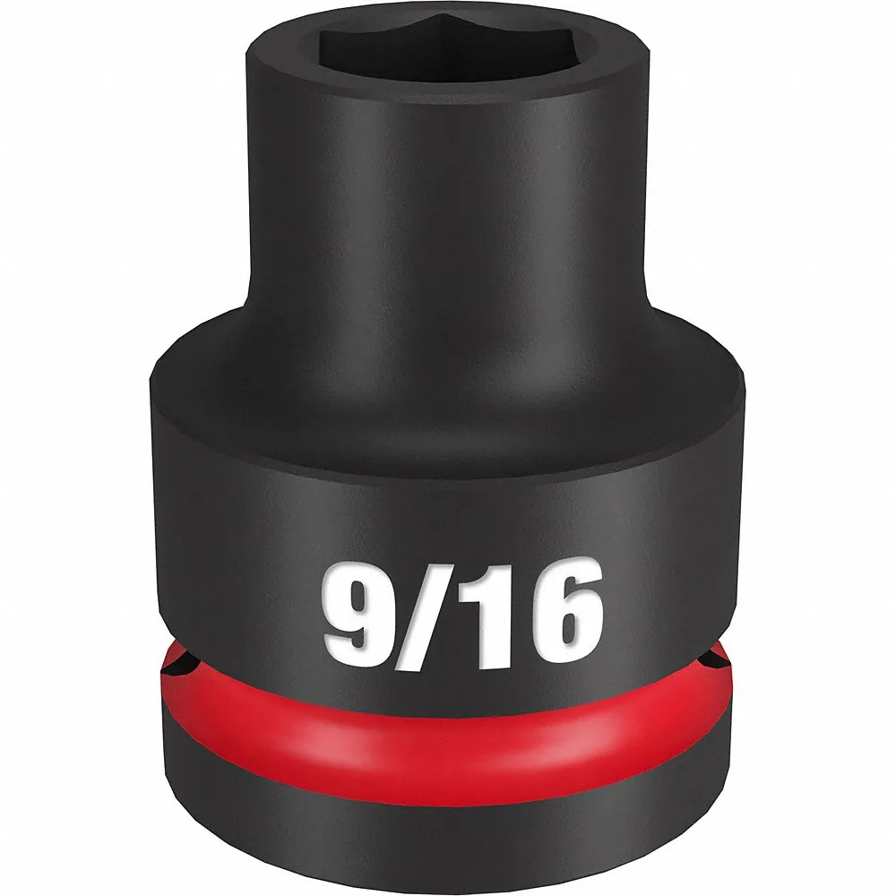 MILWAUKEE 49-66-6300 Standard Impact Socket, 3/4 Inch Drive Size, 9/16 Inch Socket Size, 6-Point | CT3LWA 61DL82