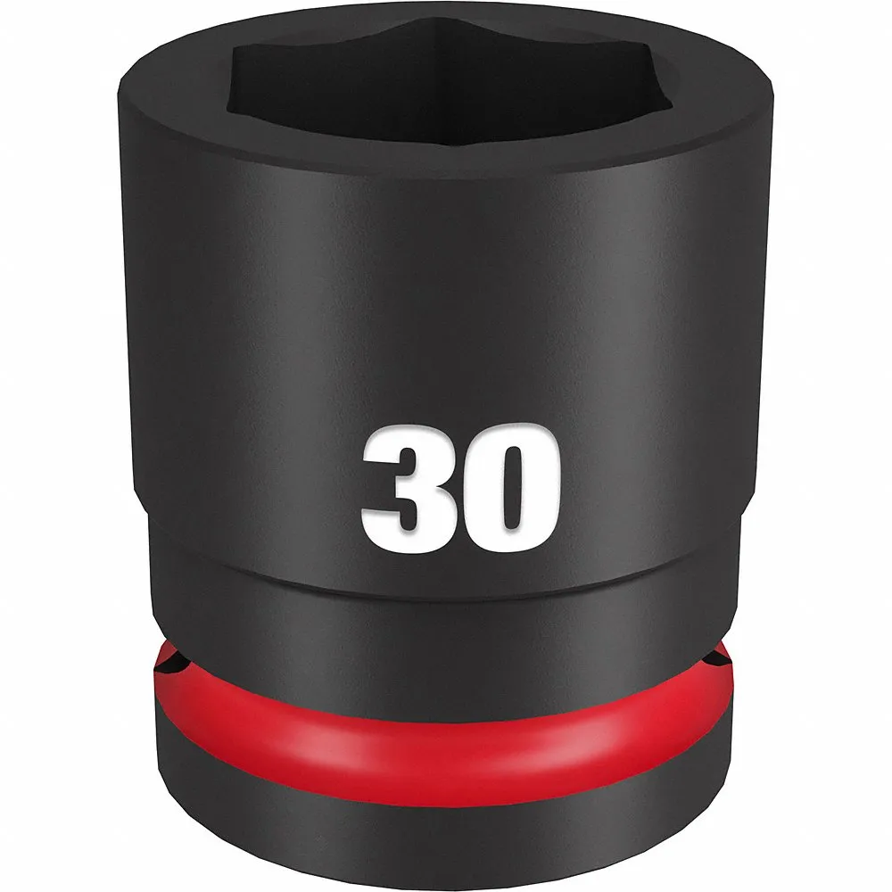 MILWAUKEE 49-66-6368 Standard Impact Socket, 3/4 Inch Drive Size, 30 mm Socket Size, 6-Point | CT3LVB 61DM43
