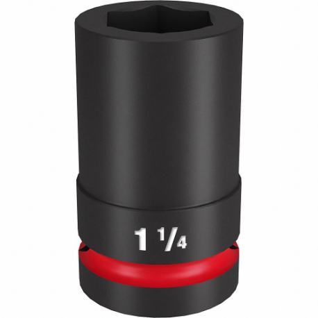 MILWAUKEE 49-66-6508 Deep Impact Socket, 1 Inch Drive Size, 1 1/4 Inch Socket Size, 6-Point, Deep | CT3LHH 61DN05