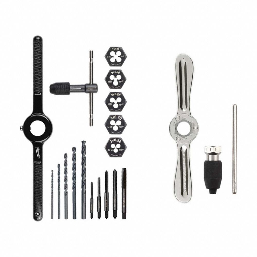 Tap and Die Set, Metric, 17 Piece