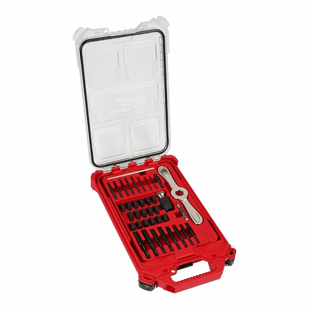 Tap and Die Set, 38 Piece, 4-40 NC Min Tap Thread Size