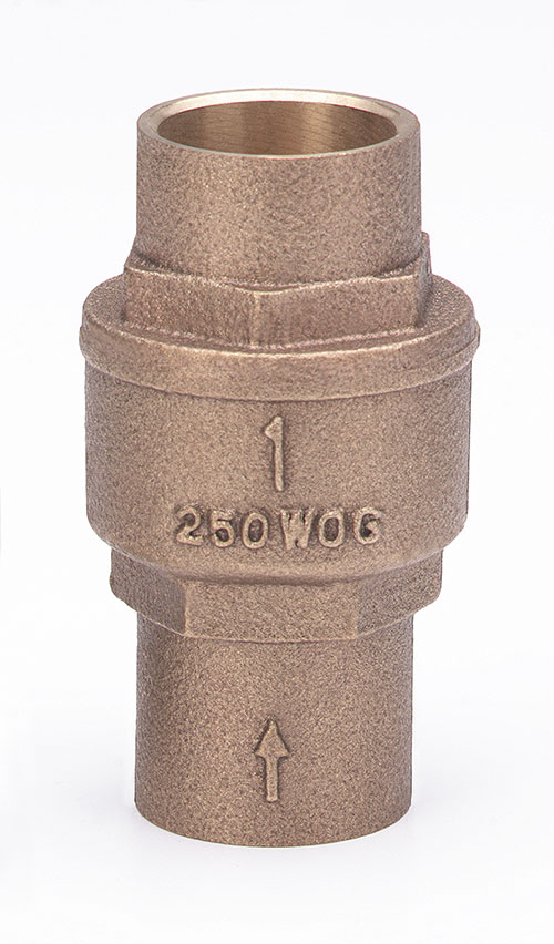 MILWAUKEE VALVE 1548B - 114 Spring Check Valve, Bronze, 1 1/4 Inch Valve Size | CE2JBN