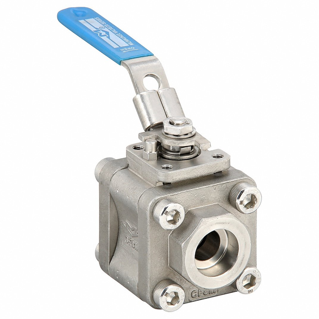 MILWAUKEE VALVE 35FSS1NLL-012 Ball Valve, 1/2 Inch Pipe, 1/2 Inch Tube, 2000 PSI CWP, -20-450 Deg F | CT3PZG 489J13