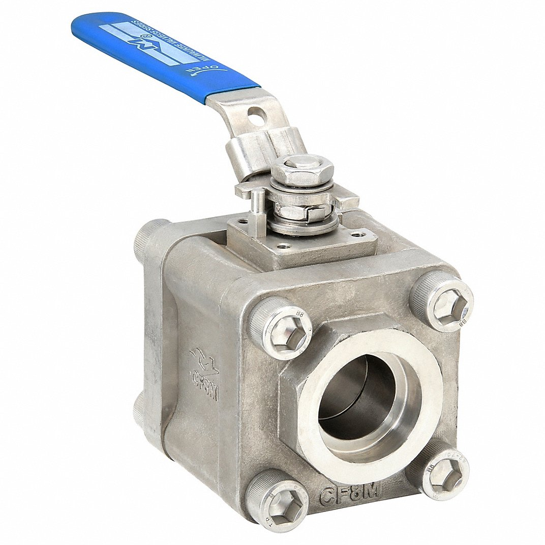 MILWAUKEE VALVE 35FSS1NLL-112 Ball Valve, 1 1/2 Inch Pipe, 1 1/2 Inch Tube, 2000 PSI | CT3PZD 489J17