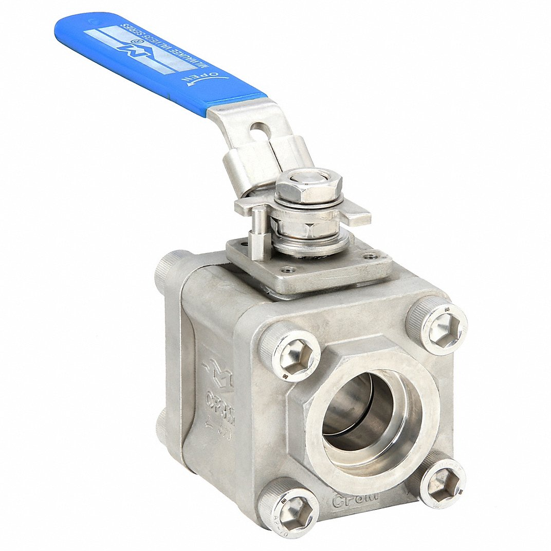 MILWAUKEE VALVE 35FSS1NLL-114 Ball Valve, 1 1/4 Inch Pipe, 1 1/4 Inch Tube, 2000 PSI CWP, -20-450 Deg F | CT3PZE 489J16
