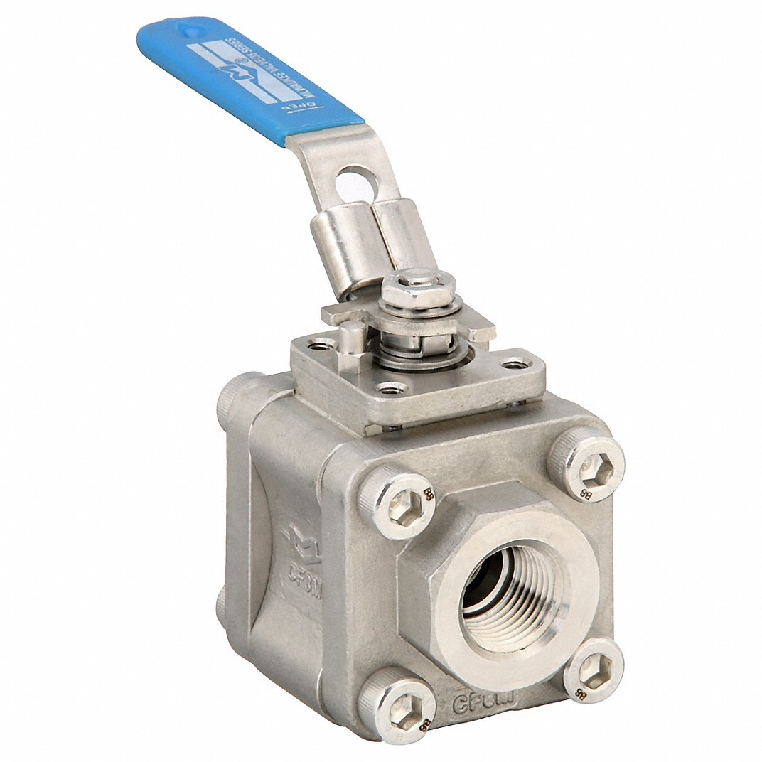 MILWAUKEE VALVE 35FSSN0LL-012 Ball Valve, 1/2 Inch Pipe, 1/2 Inch Tube, 2000 PSI CWP, -20-450 Deg F, Female NPT | CT3PZH 489J07