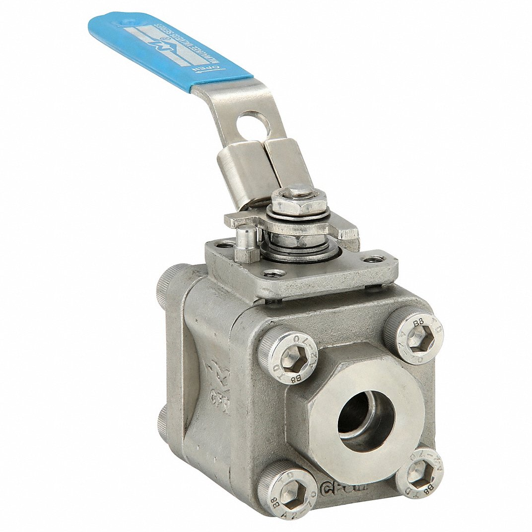 MILWAUKEE VALVE 35RSS1NLL-014 Ball Valve, 1/4 Inch Pipe, 1/4 Inch Tube, 2000 PSI CWP, -20-450 Deg F | CT3PZJ 489J11