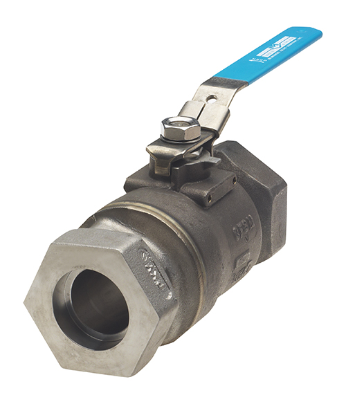 MILWAUKEE VALVE 80130 Ball Valve, 2 Piece, Full Port, Seal Welded, Stainless Steel, 1/4 Inch Valve Size | CE2NTP