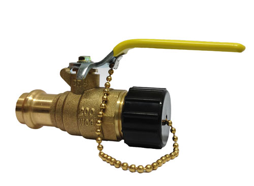 MILWAUKEE VALVE BA-480BH- 12 Ball Valve, Press And Hose End, PTFE Seat, 2 Piece, Brass, 1/2 Inch Valve Size | CE2RMN