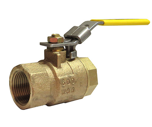MILWAUKEE VALVE BA100ELDA 14 Ball Valve, With Safety Exhaust, Locking Handle, Bronze, 1/4 Inch Valve Size | CE2RXG