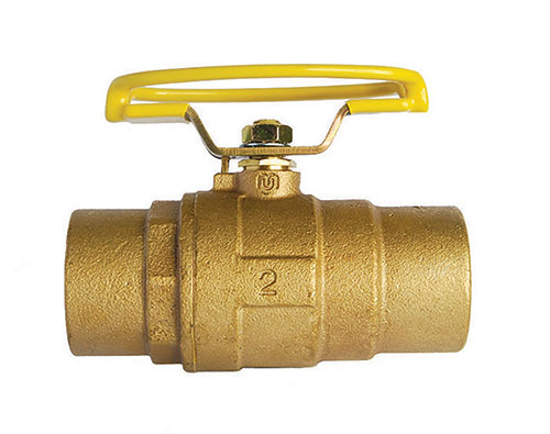 MILWAUKEE VALVE BA150 OHA 34 Ball Valve, With Oval Handle, Solder End, 2 Piece, Bronze, 3/4 Inch Valve Size | CE2TDY