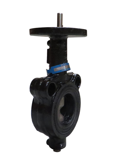 MILWAUKEE VALVE MW122B-A A S Butterfly Valve, With Bare Stem, Wafer, Buna Liner, Cast Iron, 6 Inch Valve Size | CE2XHD