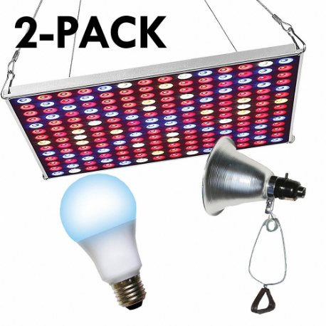 MIRACLE LED 602231 LED Grow Panel/Clamp On LED Blue, PK 2, Blue, 120V, Bulb Included | CT3QEV 655Z15